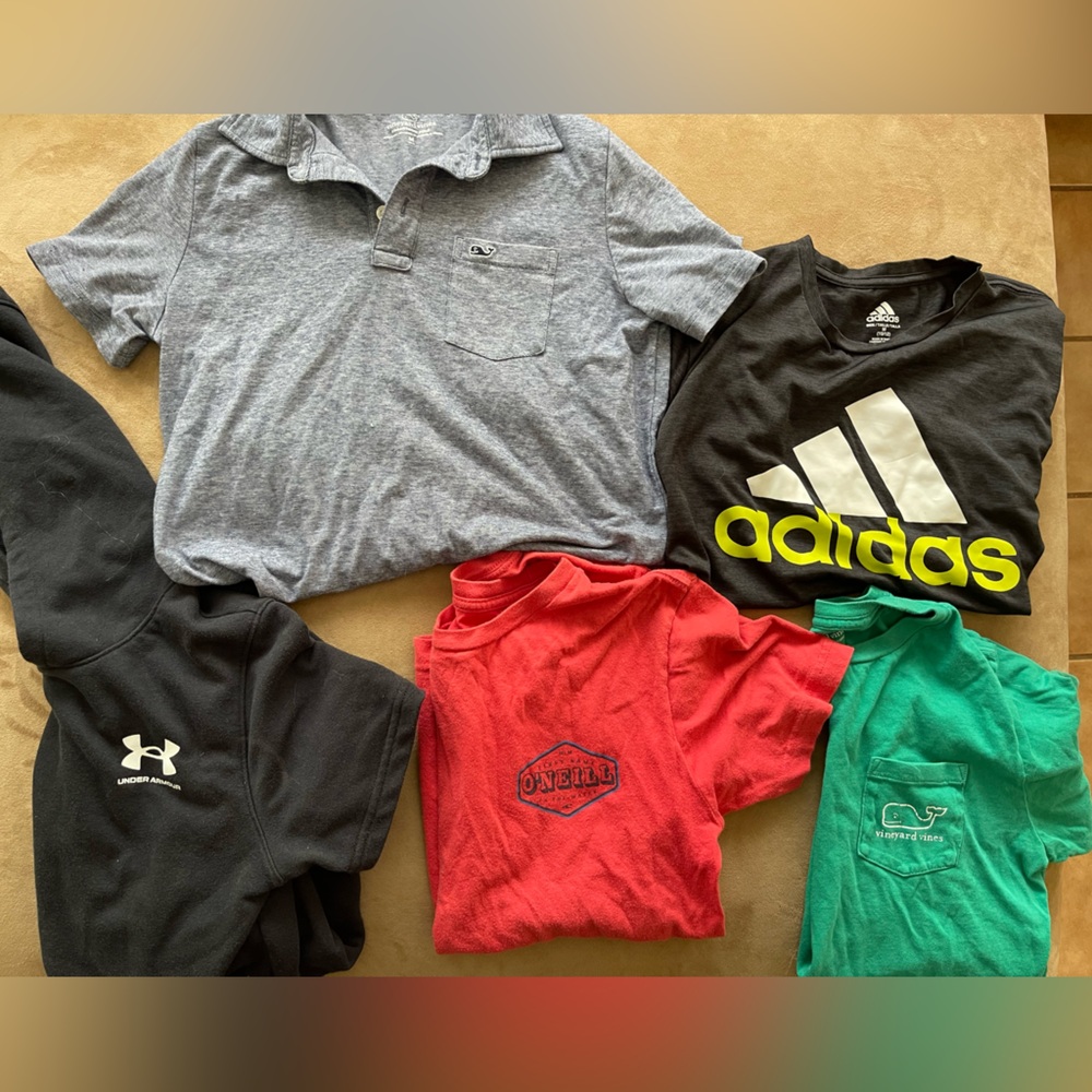 Lot of boys medium boys shirts- two Vineyard Vines,O’Neil and Addidas